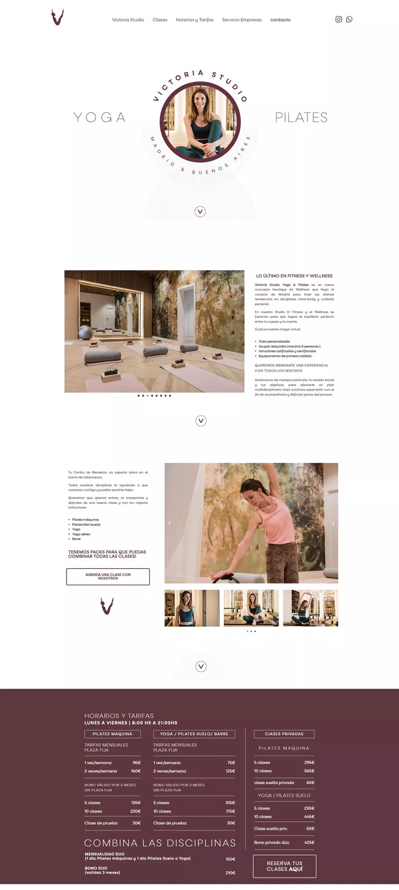 Vista previa del sitio Victoria Estudios