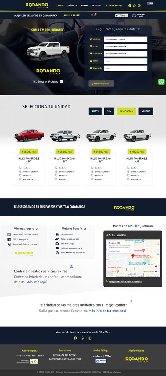 Vista previa del sitio Rodando